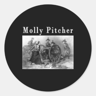 Adesivo Redondo Molly Pitcher Mary Ludwig Americana Revolucionária