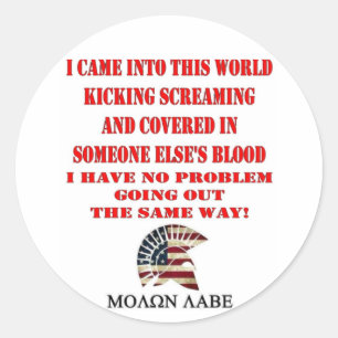 ADESIVO REDONDO MOLON LABE
