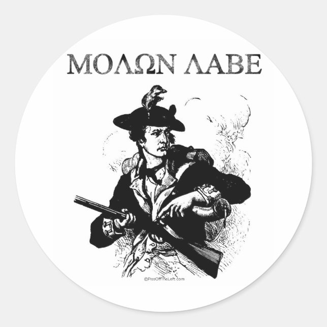 Adesivo Redondo Molon Labe Minuteman (Frente)