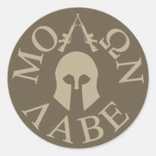 Adesivo Redondo Molon Labe, vem tomá-los