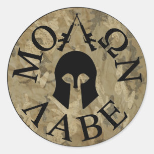 Adesivo Redondo Molon Labe, vem tomá-los