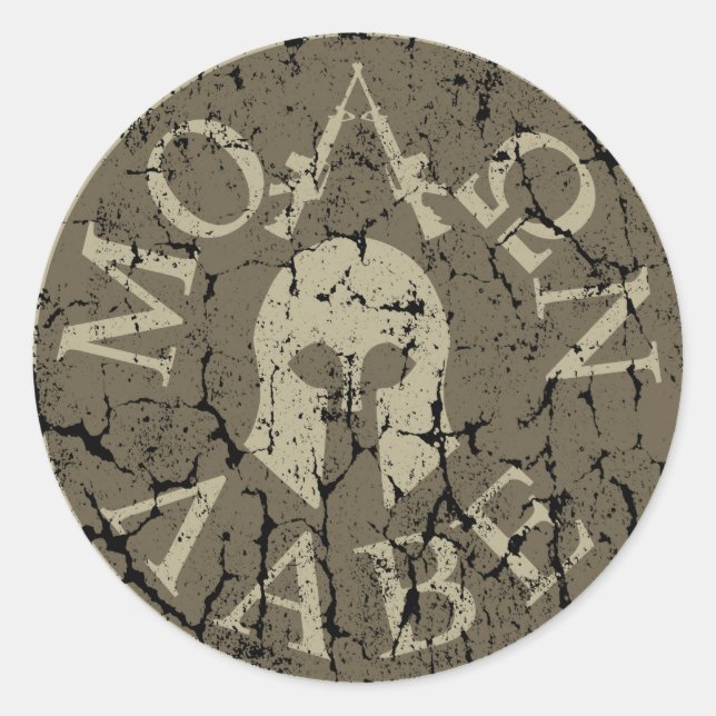 Adesivo Redondo Molon Labe, venha e leve-os (Frente)