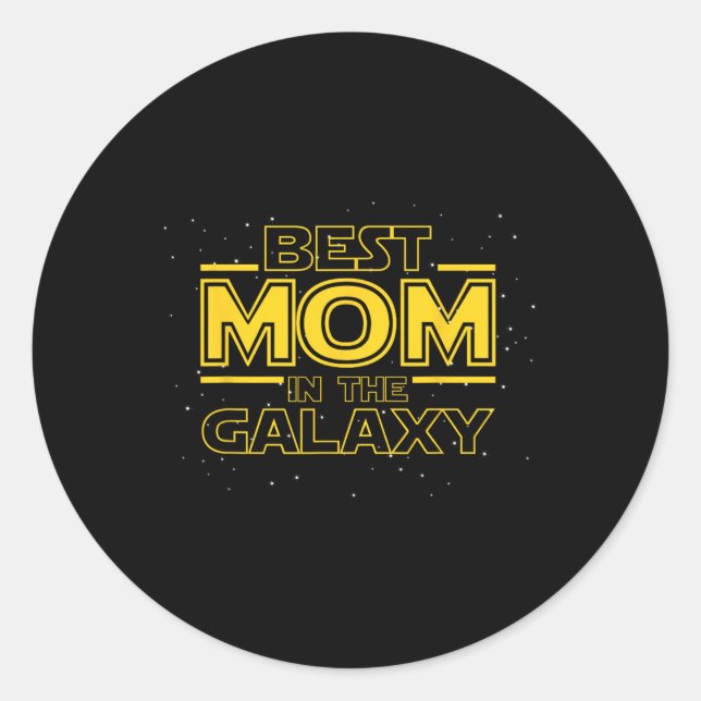 Adesivo Redondo Mom Shirt Gift For New Mom, Mom In The Galaxy  (Frente)