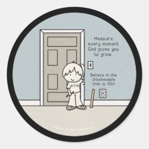 Adesivo Redondo Momentos mensuráveis