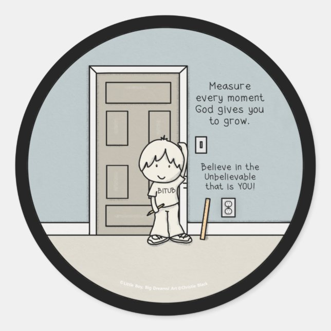 Adesivo Redondo Momentos mensuráveis (Frente)