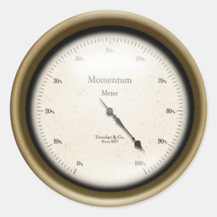 Adesivo Redondo Momentum Meter Steampunk Era Das Máquinas Industr