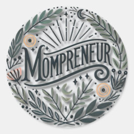 Adesivo Redondo Mompreneur Themed