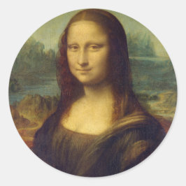 Adesivo Redondo Mona Lisa by Leonardo Da Vinci