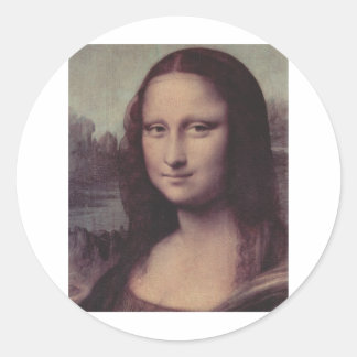 Adesivo Redondo Mona Lisa Face