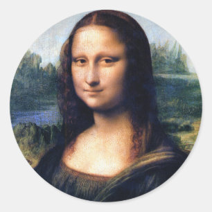 Adesivo Redondo Mona Lisa por Leonardo Da Vinci