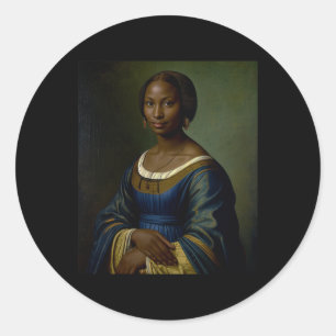 Adesivo Redondo Mona Negra Lisa História Negra Mês Mulher Negra Ne