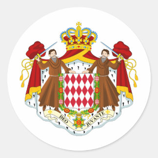 Adesivo Redondo Mônaco Casaco De Armas