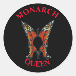 Adesivo Redondo Monarch projetou o logotipo empoderado da mulher.