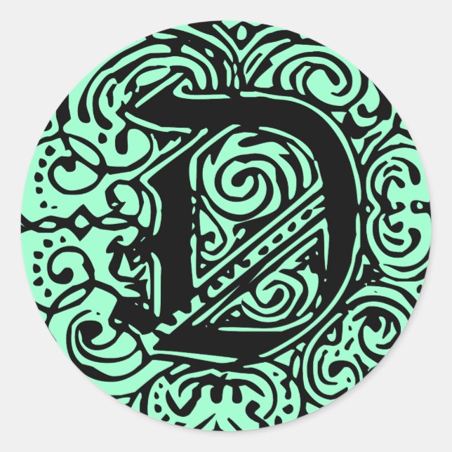 Adesivo Redondo Monarchia Black "D" (Frente)