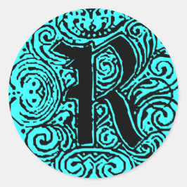 Adesivo Redondo Monarchia "R"