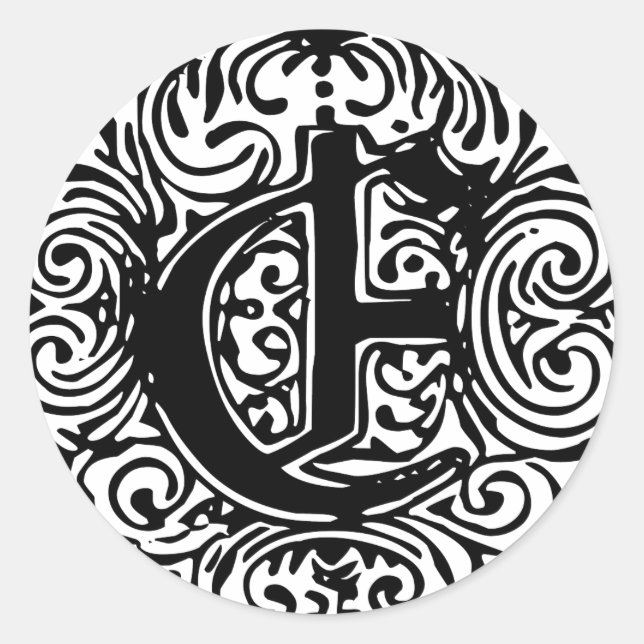 Adesivo Redondo Monarquia "E" (Frente)