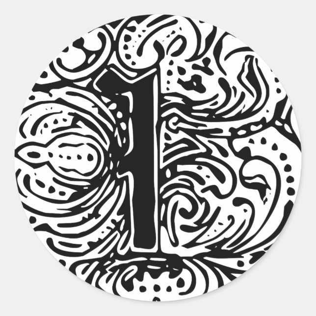 Adesivo Redondo Monarquia "I" (Frente)