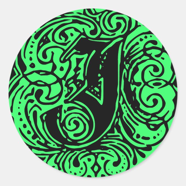 Adesivo Redondo Monarquia "J" (Frente)