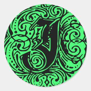 Adesivo Redondo Monarquia "J"