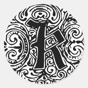 Adesivo Redondo Monarquia "K"