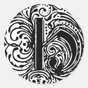 Adesivo Redondo Monarquia - Letra "H"