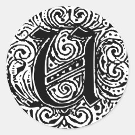 Adesivo Redondo Monarquia "U"