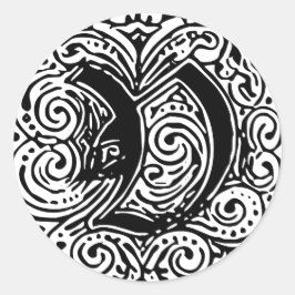 Adesivo Redondo Monarquia "V"