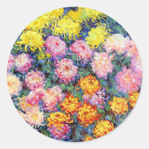 Adesivo Redondo Monet - Cama de Chrysanthemum