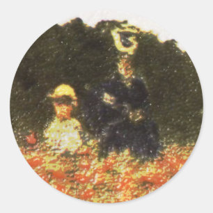 Adesivo Redondo monet - esposa e filho