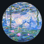 Adesivo Redondo Monet - Lírios d'água (rosa) 1919 famoso trabalho<br><div class="desc">Claude Monet 1919 famoso quadro,  Lírios-d'água (rosa)</div>