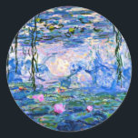 Adesivo Redondo Monet - Lírios d'água (rosa) 1919 famoso trabalho<br><div class="desc">Claude Monet 1919 famoso quadro,  Lírios-d'água (rosa)</div>