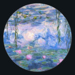 Adesivo Redondo Monet - trabalho de arte de lírios de água, 1919<br><div class="desc">Monet - trabalho de arte de lírios de água.</div>
