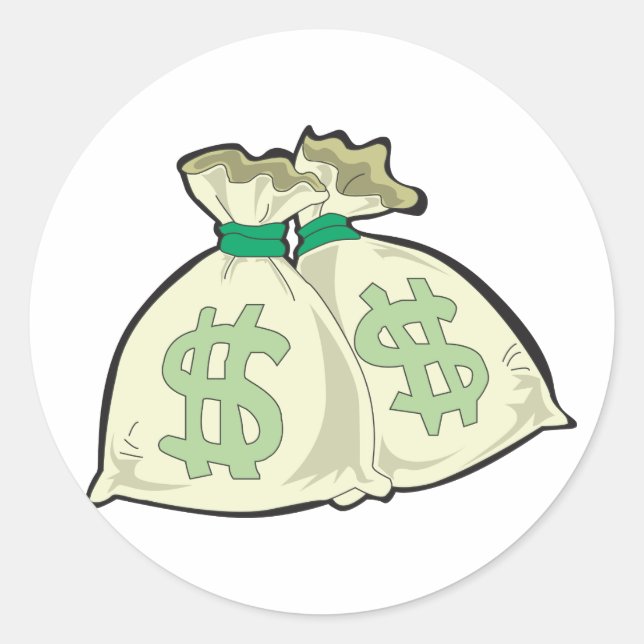 Adesivo Redondo Money Bolsas Stickers (Frente)
