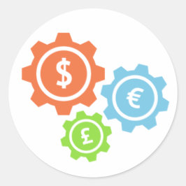 Adesivo Redondo Money Classic Round Sticker