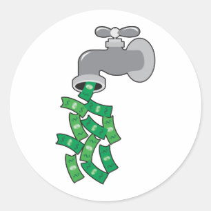 Adesivo Redondo Money Faucet