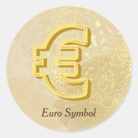 Money Reiki Símbolo amarelo euro infundido