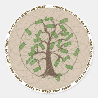 Adesivo Redondo Money Tree Sticker