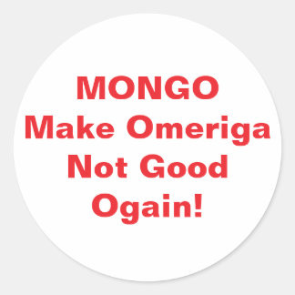Adesivo Redondo MONGO drumpf Jeff Hankamer Artjunkhaus Comic Arts