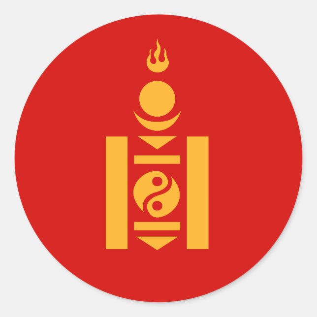 Adesivo Redondo Mongólia (Frente)