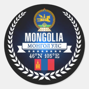 Adesivo Redondo Mongólia