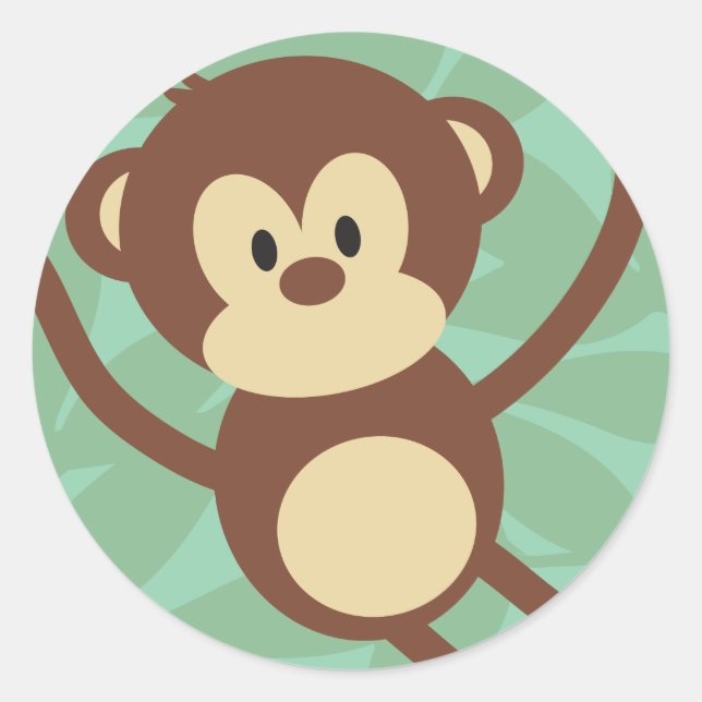 Adesivo Redondo Monkey Business Round Stickers (Frente)
