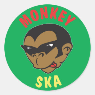 ADESIVO REDONDO MONKEY STICKER