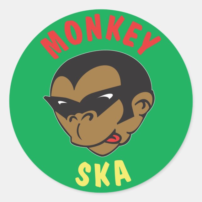 ADESIVO REDONDO MONKEY STICKER (Frente)