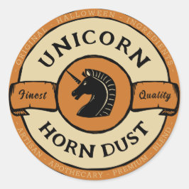 Adesivo Redondo monocórnio de halloween