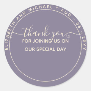 Adesivo Redondo Monocromo Obrigado A Favorecer Rótulos