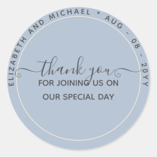 Adesivo Redondo Monocromo Obrigado A Favorecer Rótulos