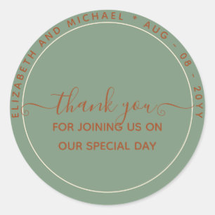 Adesivo Redondo Monocromo Obrigado A Favorecer Rótulos