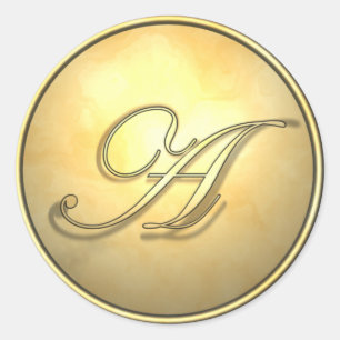 Adesivo Redondo monogram_a