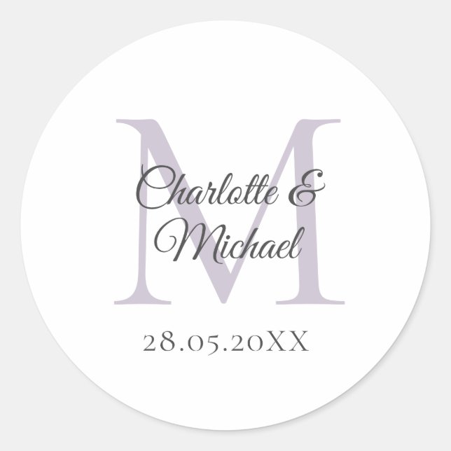 Adesivo Redondo Monograma   (Frente)