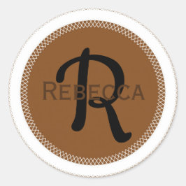 Adesivo Redondo Monograma